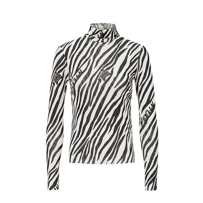 猫纹系列潮流长袖T恤女仿佛条纹