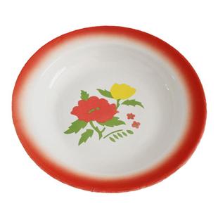 复古老式铁盘市井火锅餐具圆形烤肉配菜盘配料盘怀旧老式搪瓷盘子