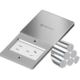 超薄隐形防水86型平推式五孔地插五孔网络电源地面地板地插座面板