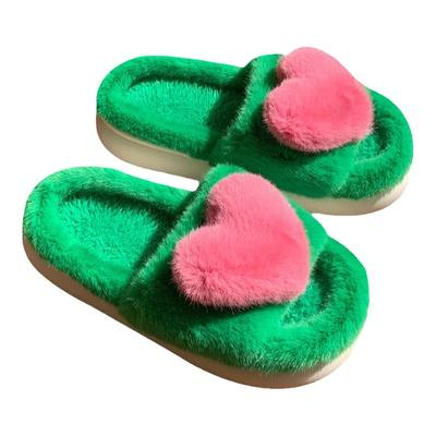 细细条防滑保暖小众居家棉拖鞋