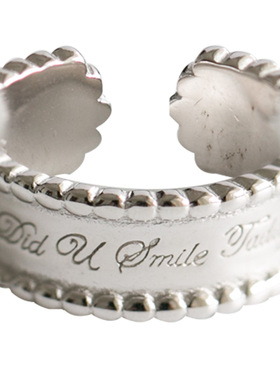 韩国纯银戒指港风字母同款