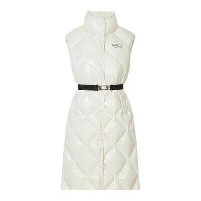 DUVETICA女士长款菱格纹羽绒马甲