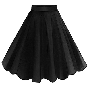 春夏中长款半身裙短裙女松紧腰高腰大码A字裙百褶裙百搭打底裤裙