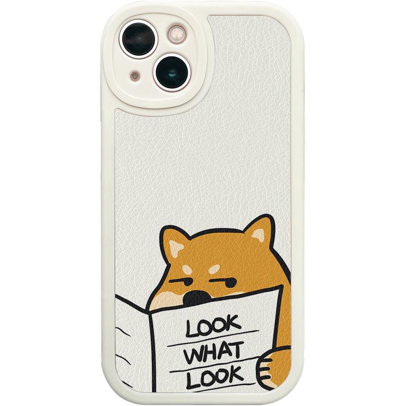 柴犬苹果16promax手机壳恶搞怪狗狗iPhone14个性创意液态硅胶nova13防摔小米15黑色mate适用红华为p