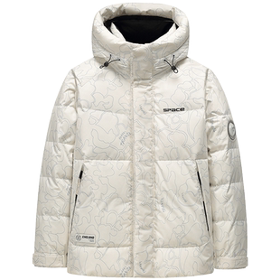 鸭鸭冬季短款连帽羽绒服男款时尚情侣款面包服男女同款保暖外套男