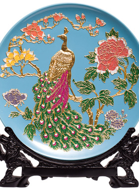 鹭艺轩漆线雕新中式客厅陶瓷摆件