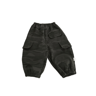 男宝宝冬季韩版休闲加绒迷彩卫裤男童洋气束脚裤婴儿加厚保暖裤子