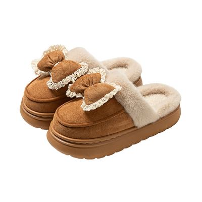 可爱毛绒棉拖鞋女2025新款秋冬季