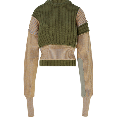 【折扣】MM6 Maison Margiela 女秋冬拼色羊毛毛衣