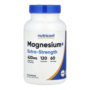 Nutricost镁+特强型氧化镁甘氨酸镁矿物质能量肌肉DNA合成