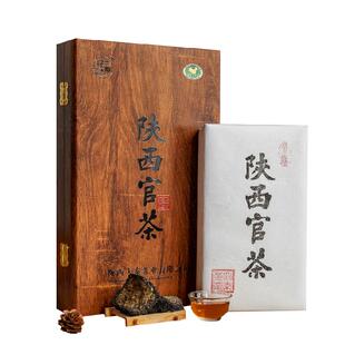 泾阳茯茶 黑茶金花伏砖茶西安特产茶叶泾域陕西官茶木盒礼盒装1kg