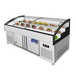 扬子三温三阶梯展示柜冰台商用熟食凉菜点菜柜冷藏海鲜烧烤冰箱