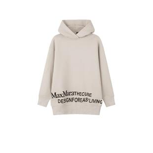 【自营】S Max Mara 女士宽松肥大版加绒连帽卫衣运动衫 FELPA