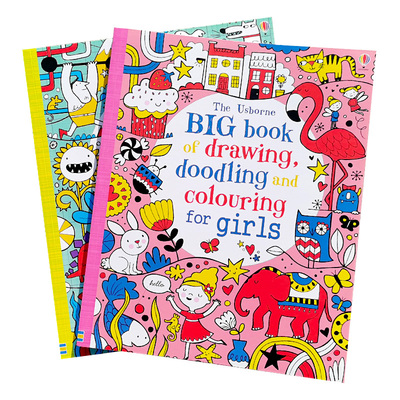 包邮英文玩具宝宝创意涂鸦填色本