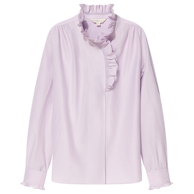 Goodland美地真丝棉法式花边衬衫女2025冬季新款LC35570010