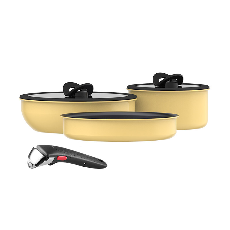 Tefal/特福可拆卸手柄锅有钛不粘锅锅具套装全套家用套装磁炉通用