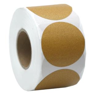 圆形金葱热敏不干胶打印纸闪光热敏高警示药品标签留样标签纸有效期标签烘焙贴纸厨房标识可手写可以贴的打印