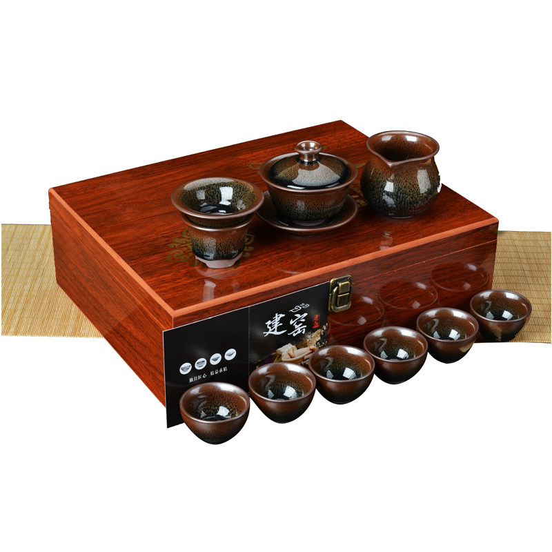 见盏乐中式茶具套装复古建盏非遗