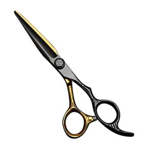 黑金色专业理发剪刀美发剪发型师专用平剪牙剪无痕鱼骨剪柳叶打薄