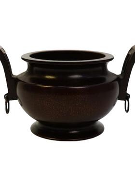 铜香炉 全铜香熏炉家用 室内官帽炉摆件禅意檀香炉铜器工艺品香炉