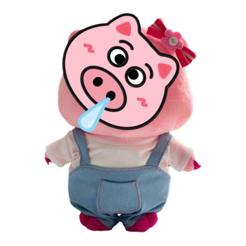 韩国小海狸公仔18cm/20cm/26cm/30cm露比loopy衣服背带裤裙子套装