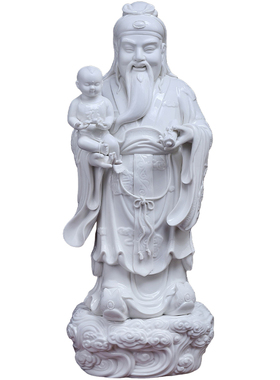 德化白瓷福禄寿三星神像家用供奉