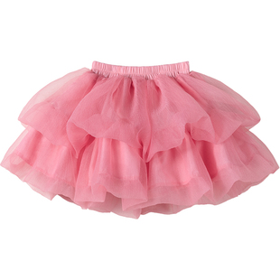 女童软萌网纱半身裙儿童短裙蓬蓬裙蛋糕裙夏春秋季宝宝纱裙裤裙