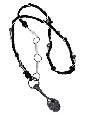 手工编织气质凹造型勺子吊坠项链