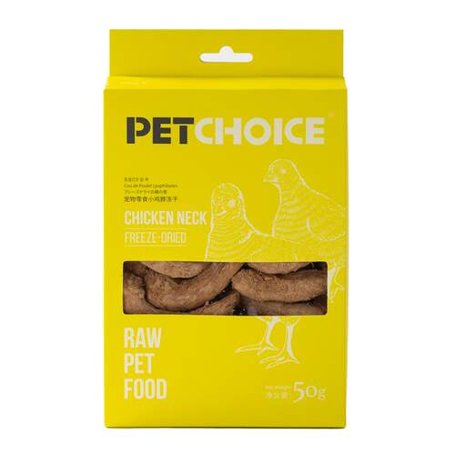 PetChoice爪子心选迷你小鸡脖猫咪去淋巴磨牙零食狗狗宠物食品50g