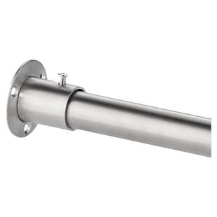 304不锈钢阳台晾衣杆 衣柜挂衣杆浴帘杆法兰座单杆25管 永固五金