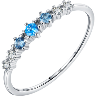 摩典时尚简约S925纯银镶嵌锆石耳钉女精致小巧小众设计感ins细戒