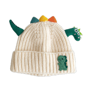 婴儿帽子秋冬卡通宝宝针织帽儿童毛线帽婴幼儿男童女可爱小童一岁