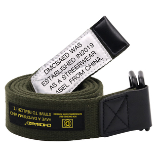 DMD工装腰带双环扣潮青年个性皮带男士韩版牛仔裤带百搭学生腰绳