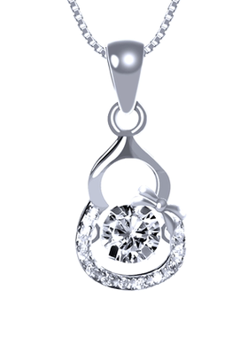 阿七990足银项链送女朋友带证书