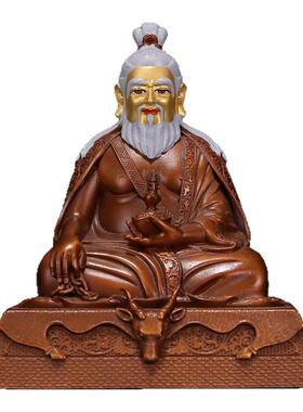 藏戏鼻祖纯铜唐东杰布佛像摆件