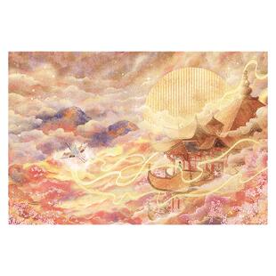 国潮中国风白卡拼图1000片黄鹤楼名胜古迹风景高难度解闷玩具成人