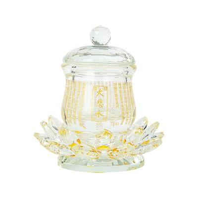 热卖款！水晶莲花大悲咒圣水杯