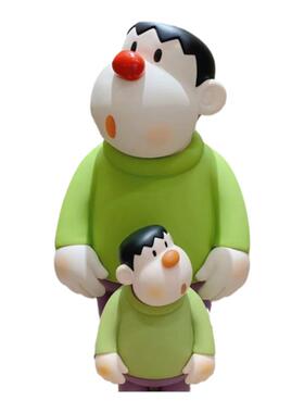 歪头胖虎大号手办卡通动漫潮玩客厅车载摆件玩偶玩具生日礼物家居