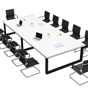 会议桌长条桌办公桌椅组合简约现代长方形桌子工作台办公室洽谈桌