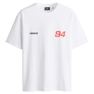【NASCAR】HM男装女装T恤印花赛车圆领上衣宽松落肩短袖0972640