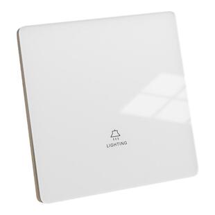 国际电工钢化玻璃家用二开两开单控开关两位双开暗装86型插座面板