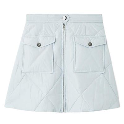 LILYBROWNT高腰拉链A字半身裙