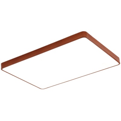 胡桃木纹色全屋铁艺阳台吸顶灯