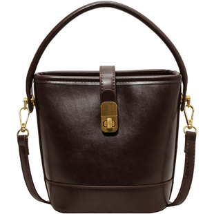 冬高级感复古美拉德包包女2025新款流行水桶包上班手拎单肩斜挎包