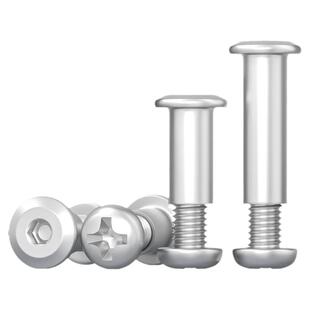 304不锈钢圆头十字盘子母铆钉对接对锁螺丝螺母夹板家具组合套装