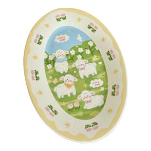 春日部|可爱小羊少女心高颜值餐具陶瓷餐盘甜品盘沙拉早餐盘鱼盘