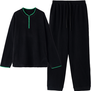 淳度【轻暖】摇粒绒睡衣男秋冬加厚加绒长袖休闲运动可外穿家居服