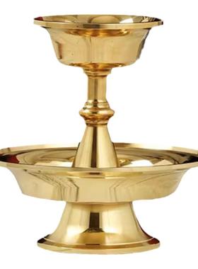 黄铜护法杯套件佛堂桌面摆件