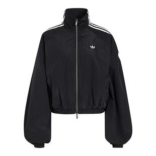 劲浪adidas阿迪达斯三叶草女子运动休闲夹克三条纹经典外套KY5045