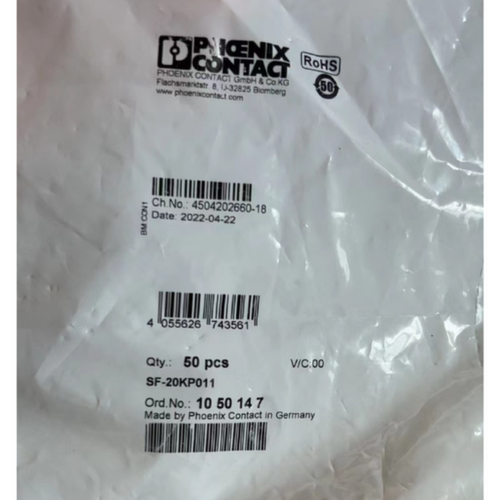 议价1050147菲尼克斯原装正品压接插针SF-20KP011凤凰车削触点直